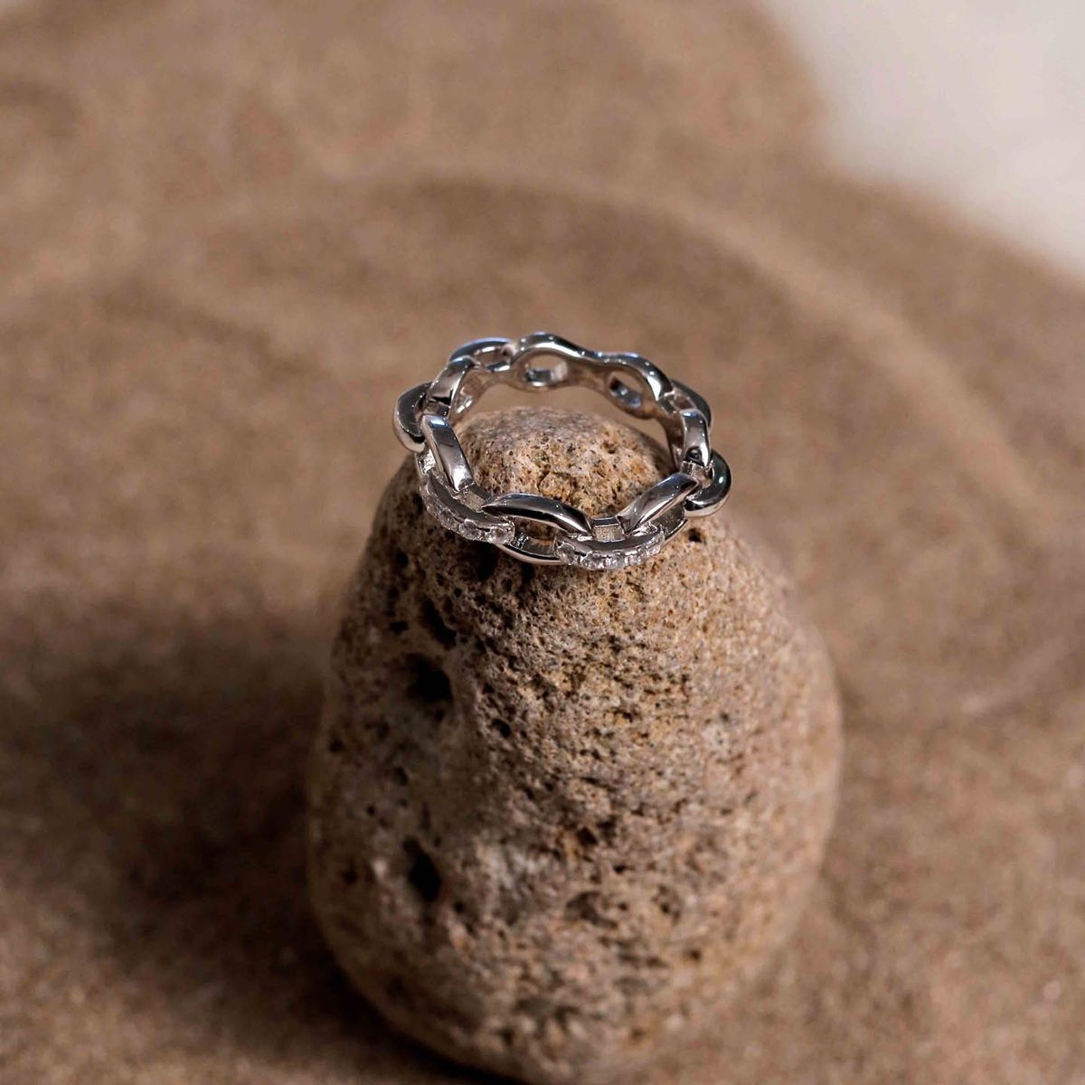 SILVER CHAIN RING – Rimor Jewelry